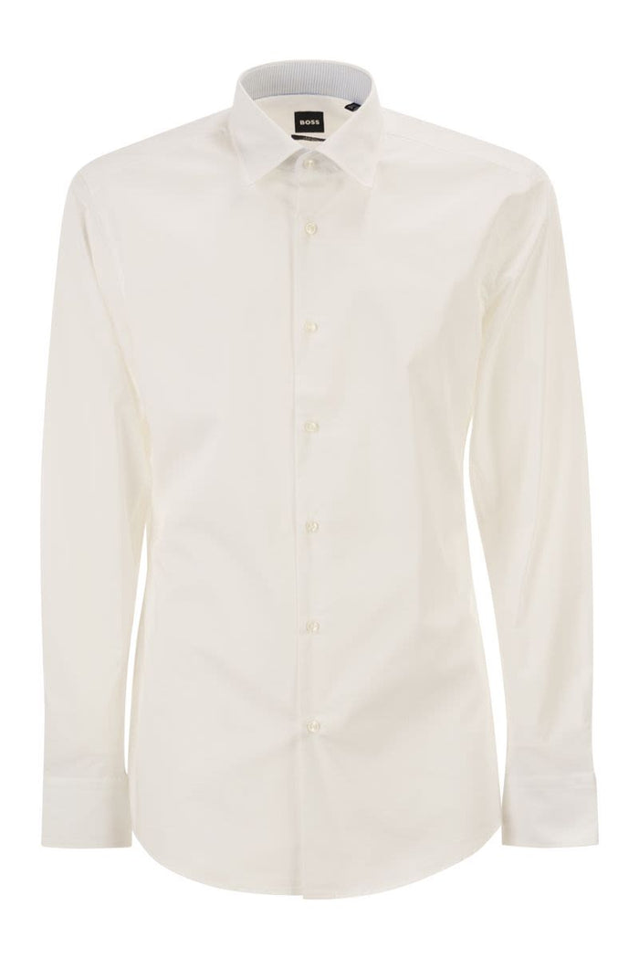 Boss Slim Fit Shirt In Stretch Cotton Poplin