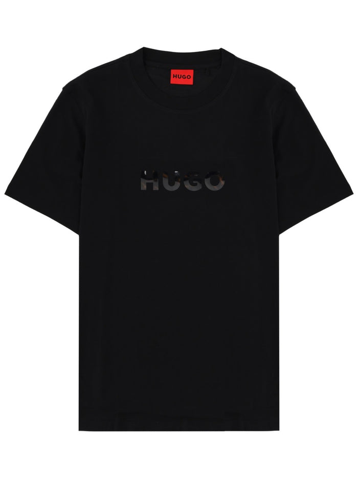 Hugo Black Cotton T-Shirt