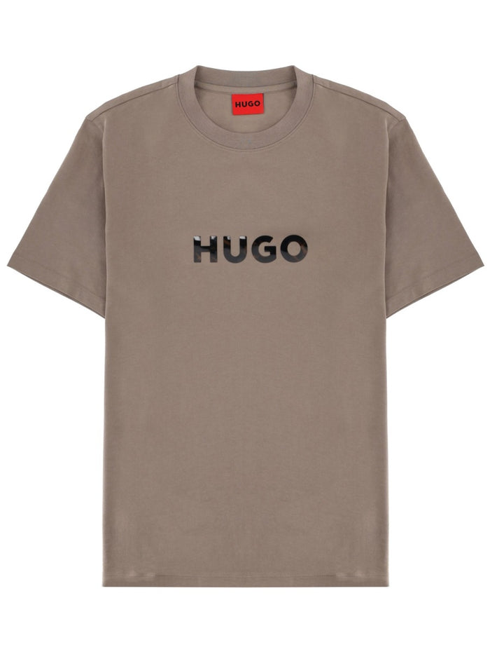 Hugo Brown Cotton T-Shirt