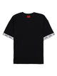Hugo Black Cotton Elastane T-Shirt