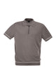 Boss Linen And Viscose Polo Shirt With Zip And Contrast Trims