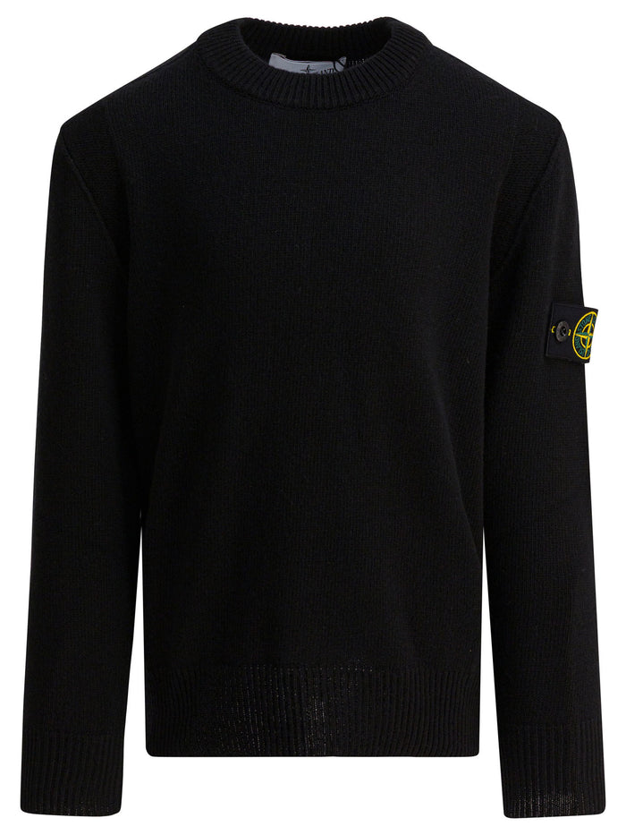 Stone Island Kids Black Cashmere Knitwear