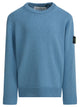 Stone Island Kids Light Blue Cotton Knitwear