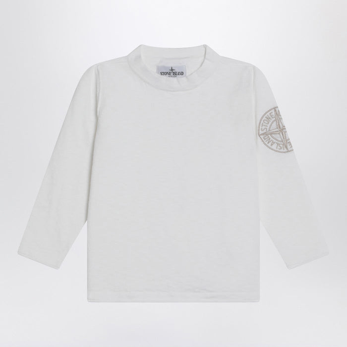 Stone Island White Blouse In Cotton Muslin