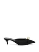 Magda Butrym Black Silk Satin Nappa Leather Heels