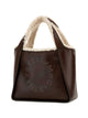 Stella Mccartney Brown Round Logo Top Bag