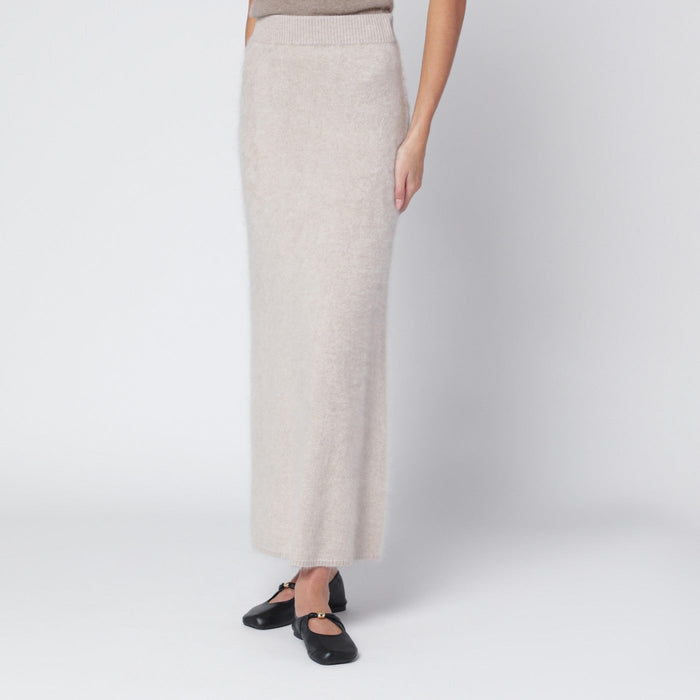 Almada Label Umi Skirt In Taupe Cashmere