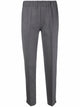 D.exterior Grey Virgin Wool-Blend Contrast Stitching Trousers