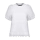 Simone Rocha Tulle Overlay Puff Sleeve Lace T-Shirt