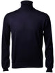 Gran Sasso Blue Wool Cyclist Sweater