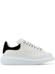 Alexander Mcqueen White Leather Sneakers With Black Suede Heel