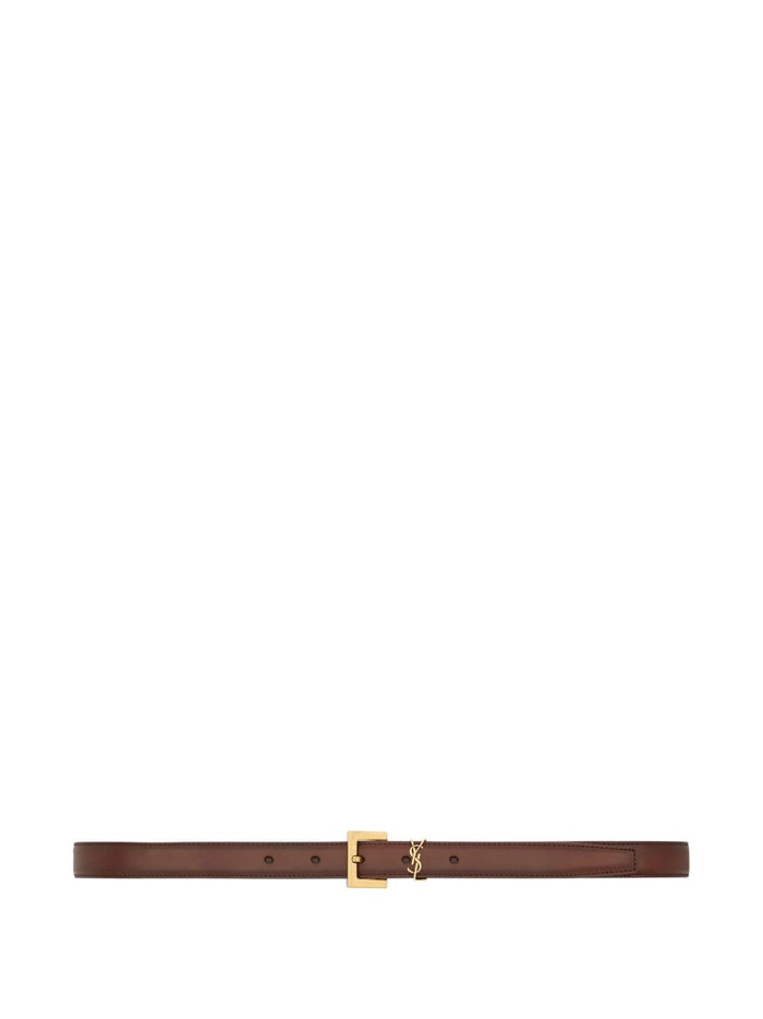 Saint Laurent Cassandre Leather Belt