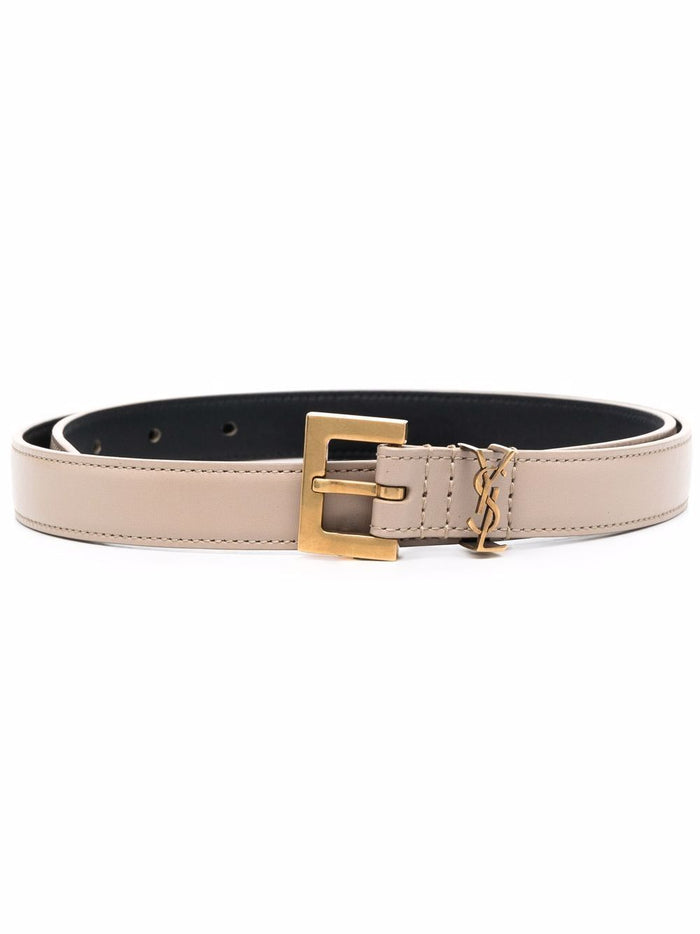 Saint Laurent Monogram Leather Belt