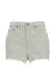 Levi's White Cotton Polyester Elastane Shorts