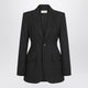 Balenciaga Hourglass Jacket In Black Wool Twill
