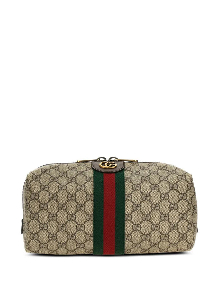 Gucci Nude Neutrals Leather Toiletry Ophidia
