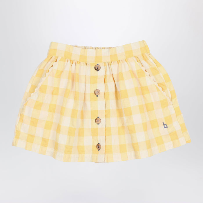 Búho Cotton Blend Skirt With Check Pattern