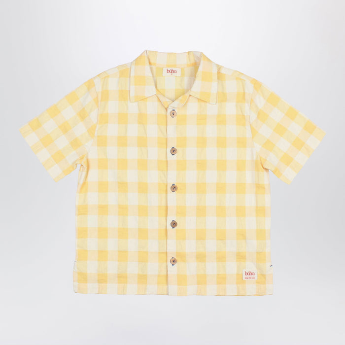 Búho Cotton Blend Shirt With Check Pattern