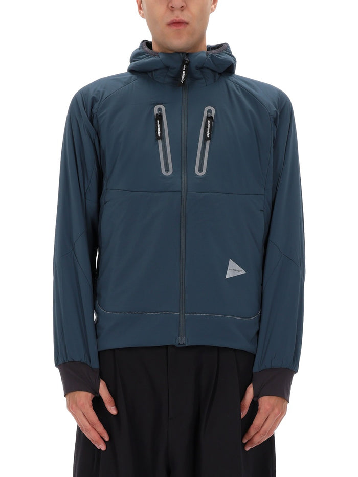 And Wander Blue Nylon Sports Jacket