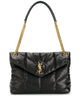 Saint Laurent Black Nappa Leather Medium Loulou Shoulder Bag