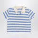 Búho Striped Cotton Terry Polo Shirt
