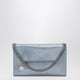 Stella Mccartney Falabella Chain Wallet In Metallic Denim