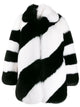 Saint Laurent Fur Diagonal Striped Coat