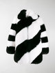 Saint Laurent Fur Diagonal Striped Coat