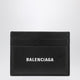 Balenciaga Cash Black Card Holder In Grained Leather