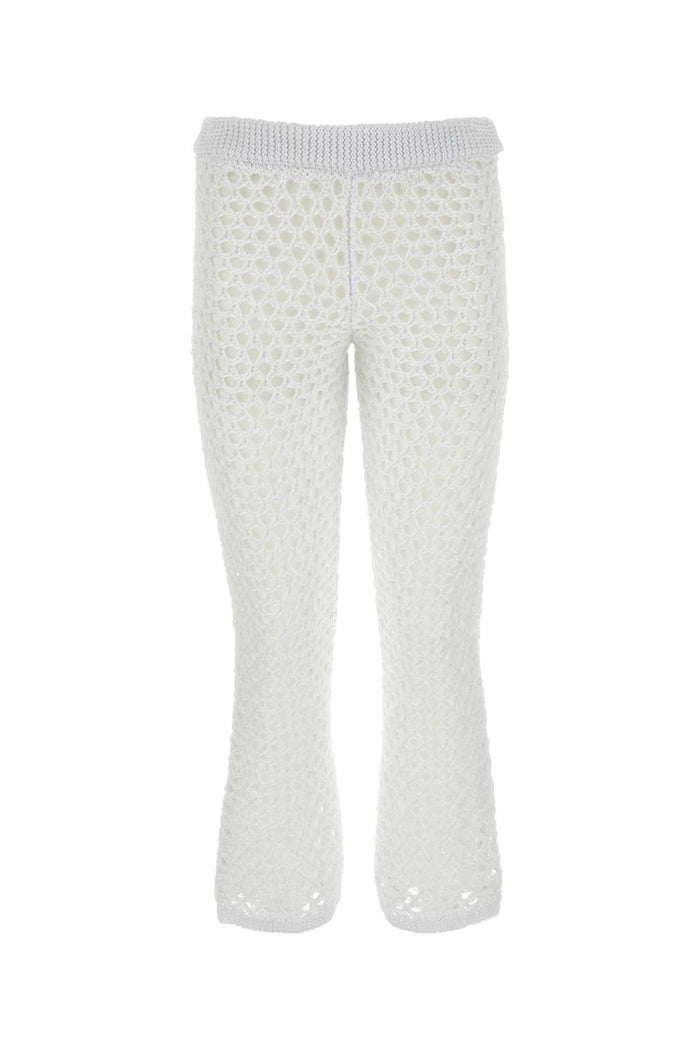 Valentino Garavani White Mesh Valentino Garavani Escape Pant
