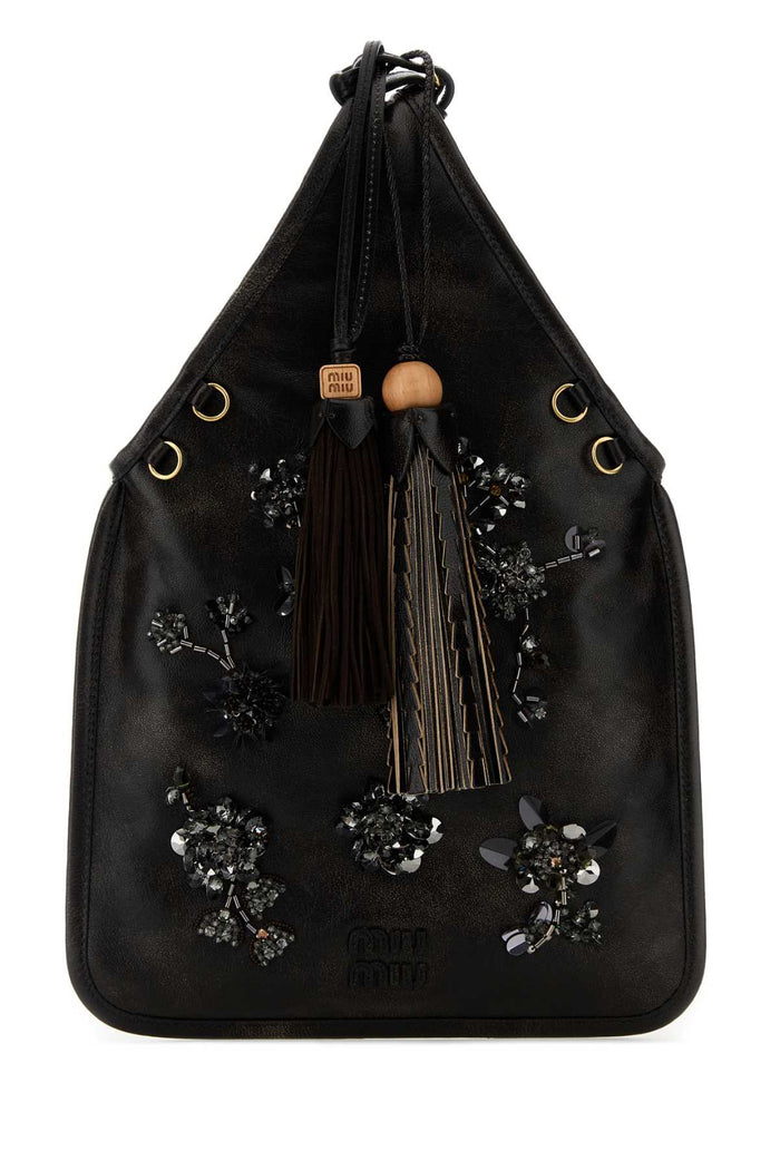 Miu Miu Black Nappa Leather Handbag