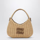 Miu Miu Wander Handbag In Natural/Caramel Wicker