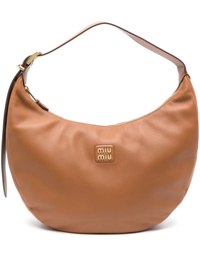 Miu Miu Caramel Leather Shoulder Bag