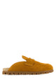 Miu Miu Mustard Suede Slippers