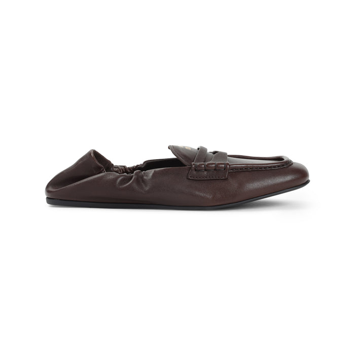 Miu Miu Ruches Nappa Leather Loafers