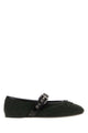 Miu Miu Bottle Green Flannel Ballerinas