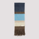Miu Miu Striped Wool Scarf With Fringes