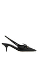 Miu Miu Leather Slingback Pumps With Bow