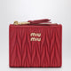 Miu Miu Small Red Quilted Nappa Wallet