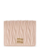 Miu Miu Small Matelassé Nappa Leather Wallet With Snap Closure