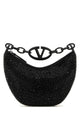 Valentino Garavani Embellished Leather Hobo Vlogo Moon Handbag