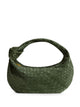 Bottega Veneta Green Intrecciato Weave Suede