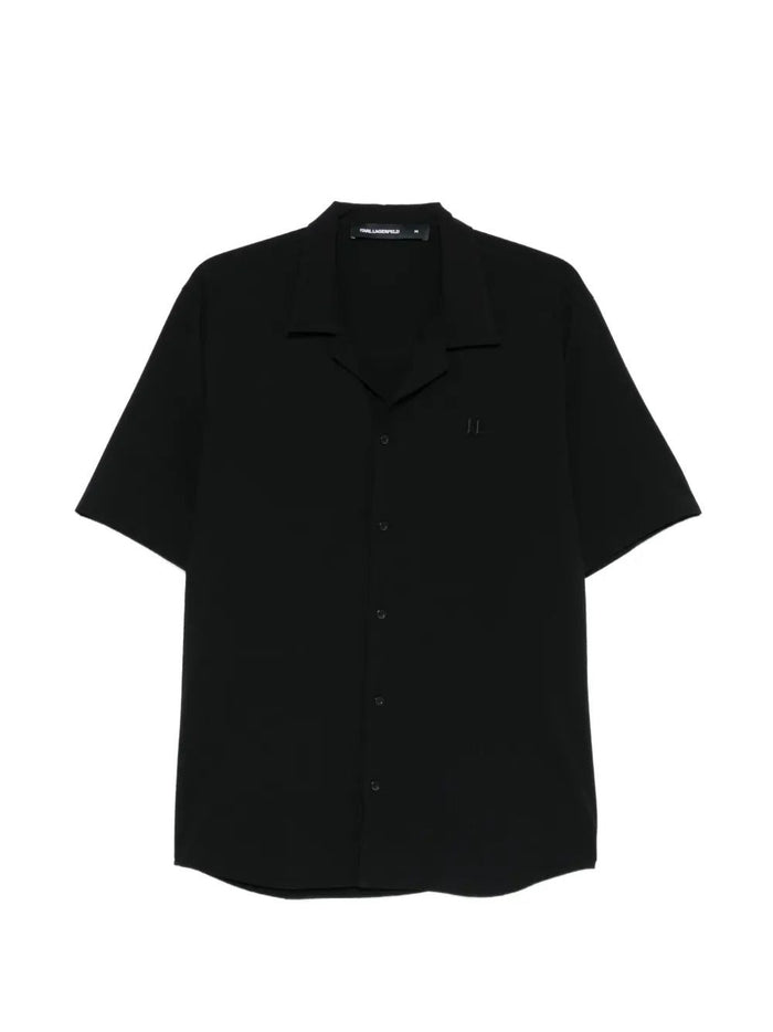Karl Lagerfeld Karl Lagerfeld Logo-Embroidered Camp-Collar Shirt