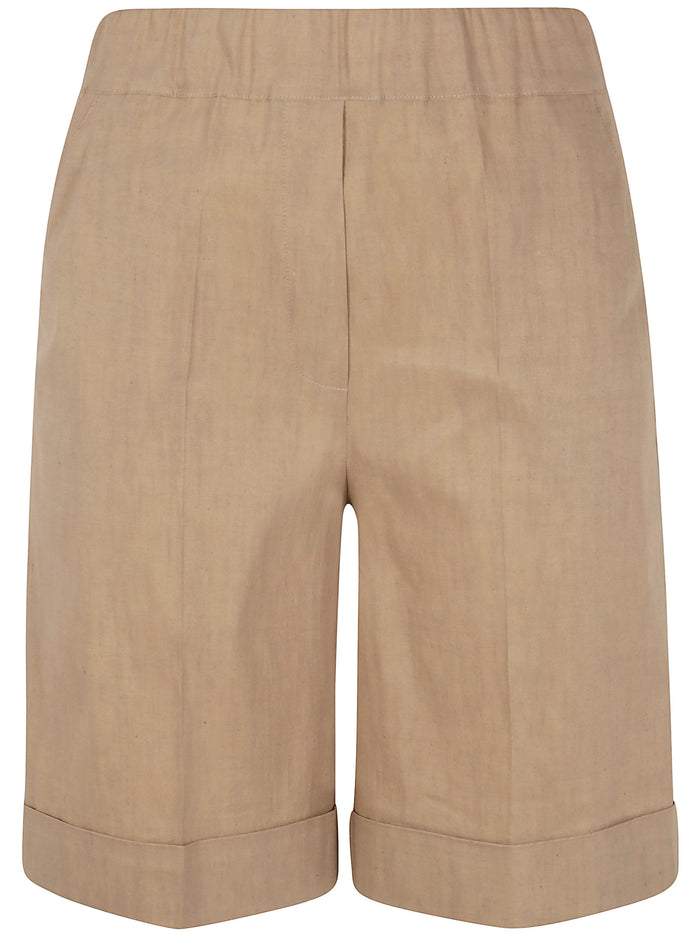 D.exterior Linen Stretch Delave Shorts