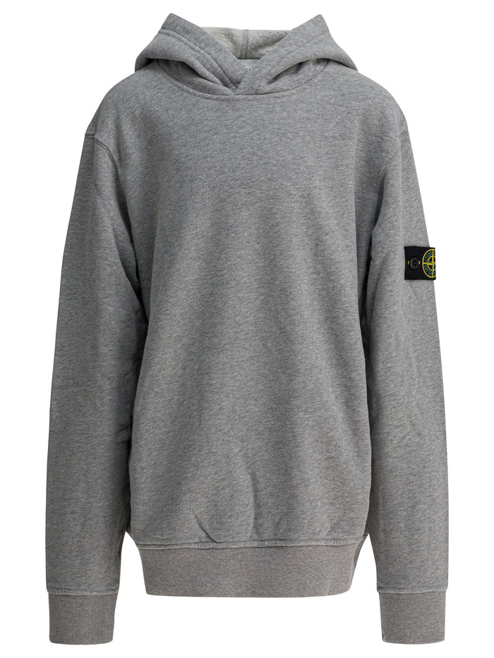 Stone Island Kids Grey Cotton Sweatshirt