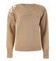 D.exterior Milk White Wool Sweater