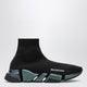 Balenciaga Black/Blue Speed 2.0 Iridescent Knit Sneakers