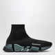 Balenciaga Black/Blue Speed 2.0 Iridescent Knit Sneakers