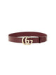 Gucci Gg Marmont Thin Red Leather Belt