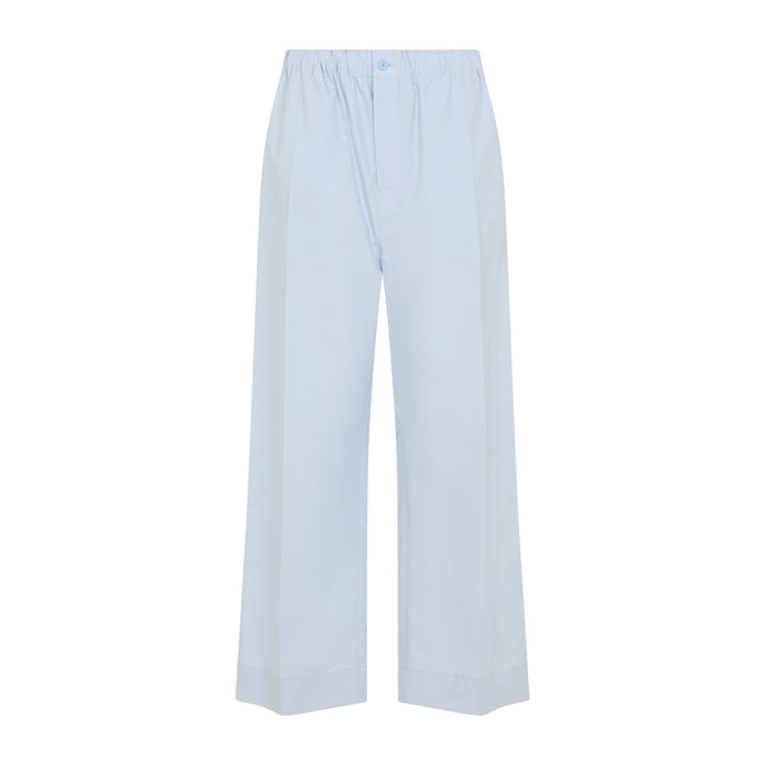 Carven Duck Egg Blue Cotton Pull On Trousers